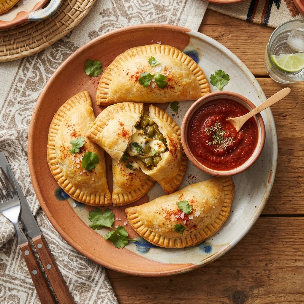 Hatch Green Chile and Goat Cheese Empanadas