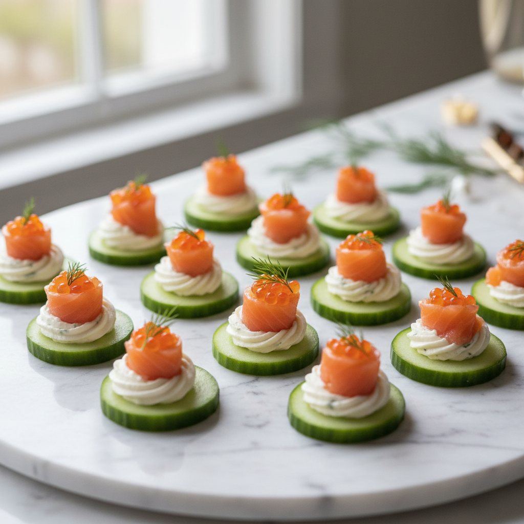 Smoked Salmon Cucumber Bites