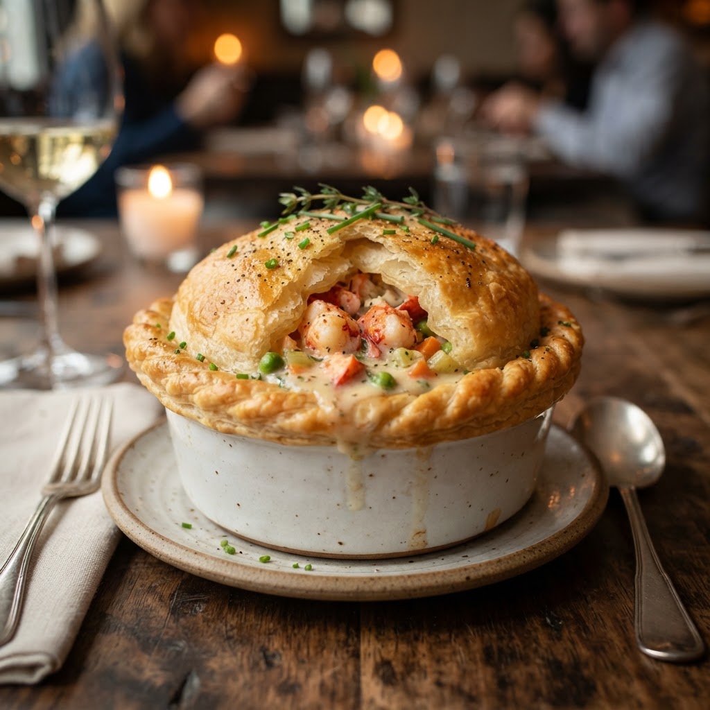 Lobster Pot Pie (New England Classic with Puff Pastry)