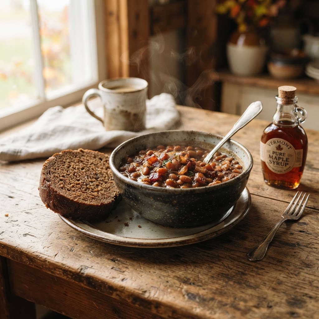 Vermont Maple Baked Beans with Brown Bread: New England's Saturday-Night Tradition