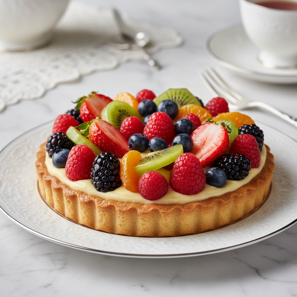 Seasonal Fruit Tart with Pastry Cream