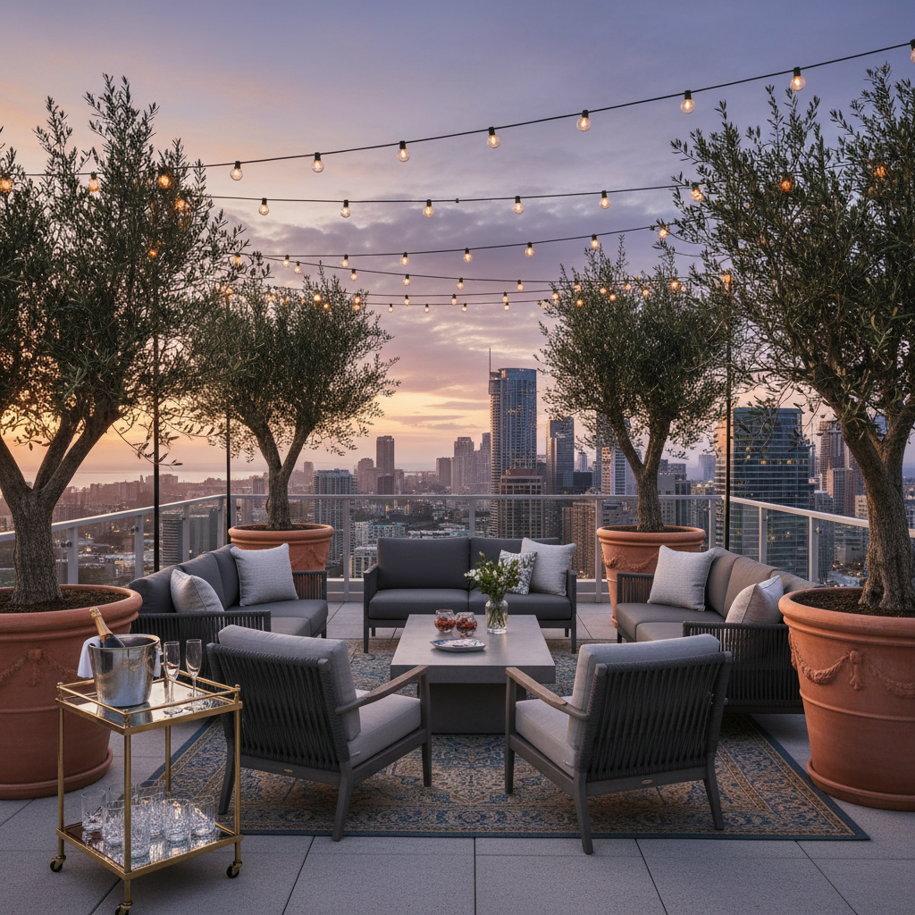The Roof Terrace: Designing an Outdoor Living Room in the Sky
