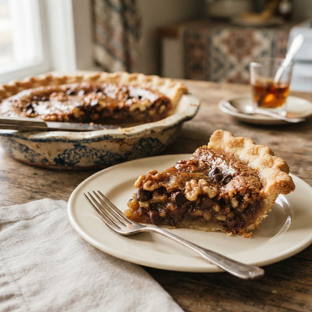 Kentucky Chocolate Walnut Pie al Prosecco