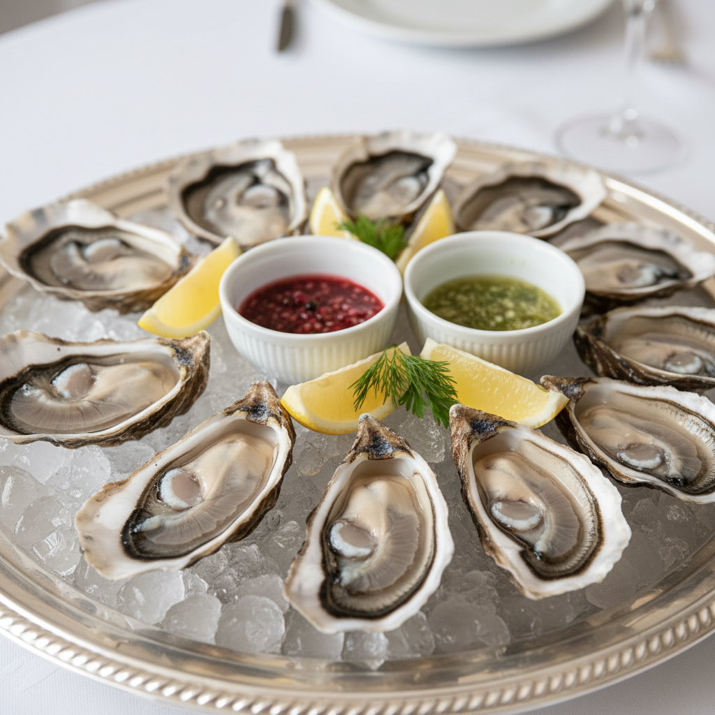 Fresh Oysters with Champagne Mignonette