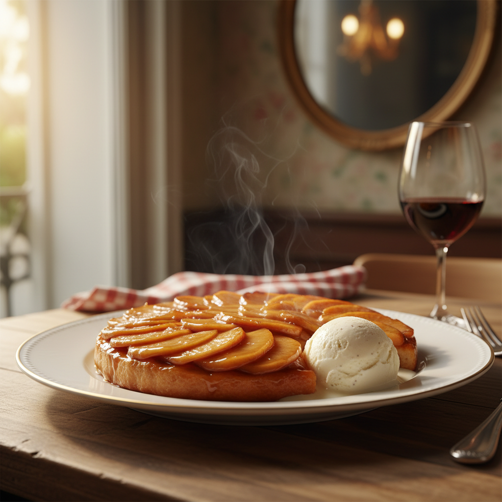 Classic Tarte Tatin with Crème Fraîche