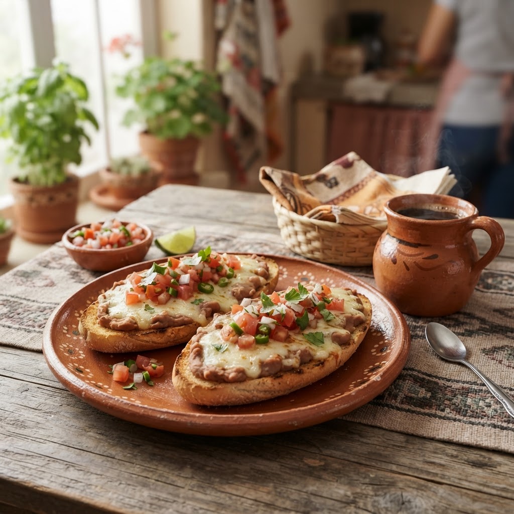Mexican Molletes: The Open-Faced Bean and Cheese Sandwich That Feeds Mexico Before Noon