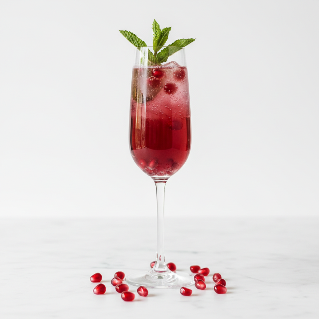 Pomegranate Mint Sparkling Mocktail