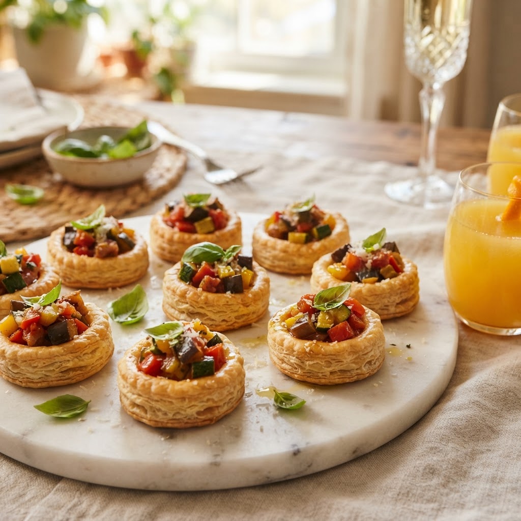 French Ratatouille Tartlets: The 18th-Century Provençal Stew in an Elegant Puff Pastry Shell