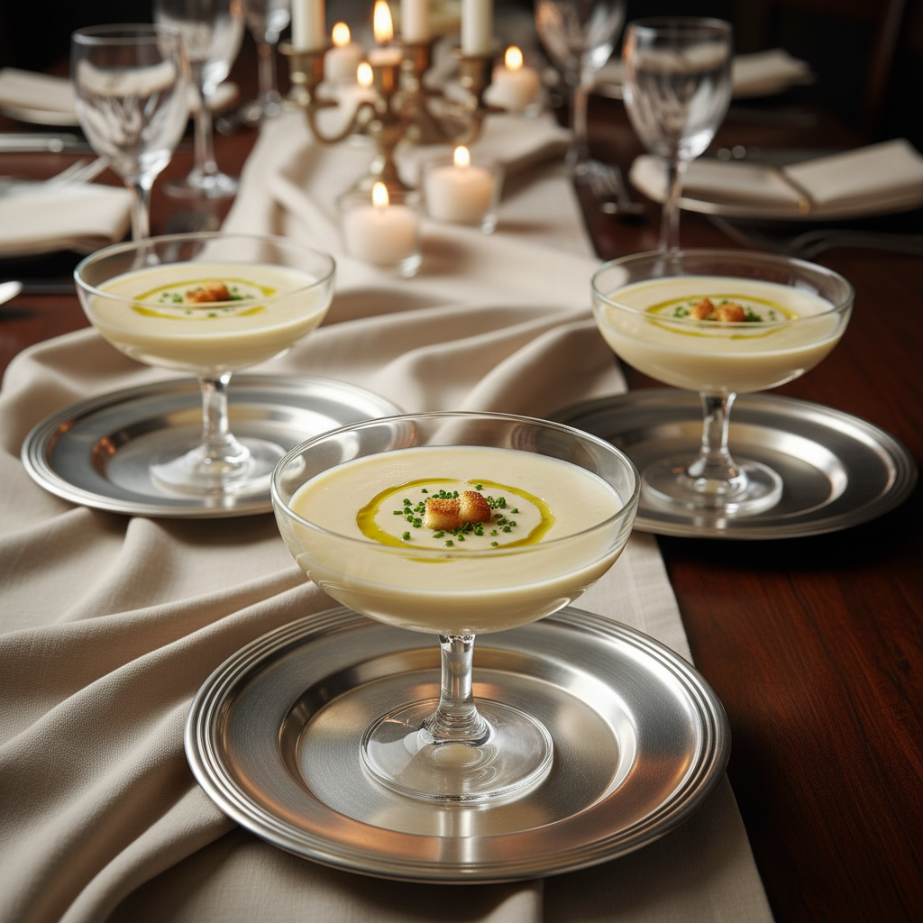 Classic Vichyssoise with Truffle & Crispy Leeks