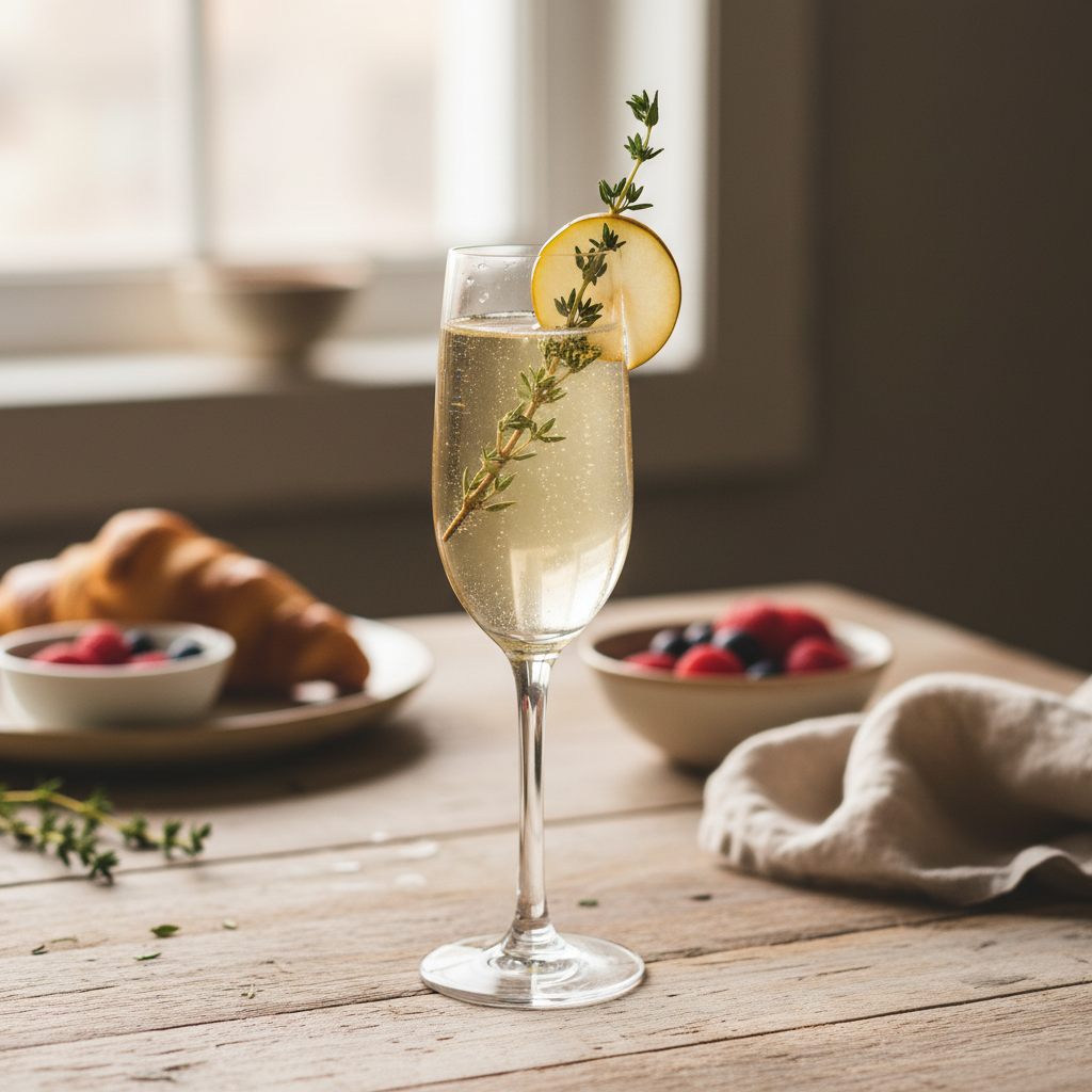 The Pear & Thyme Honey Cava Mimosa