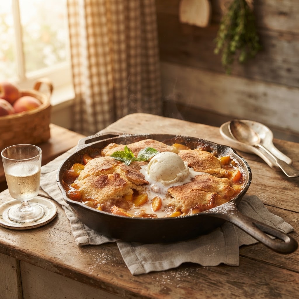 Southern Peach Cobbler al Moscato