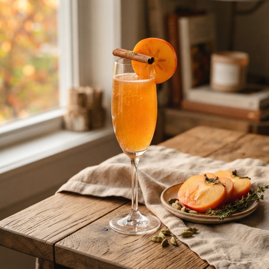 The Persimmon Cardamom Champagne Mimosa