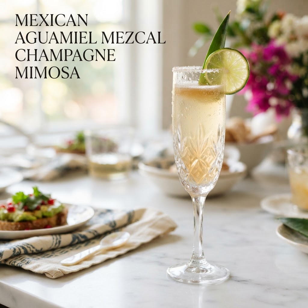 The Mexican Aguamiel Mezcal Champagne Mimosa