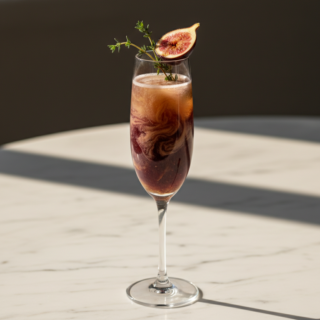 The Fresh Fig Honey Thyme Champagne Mimosa