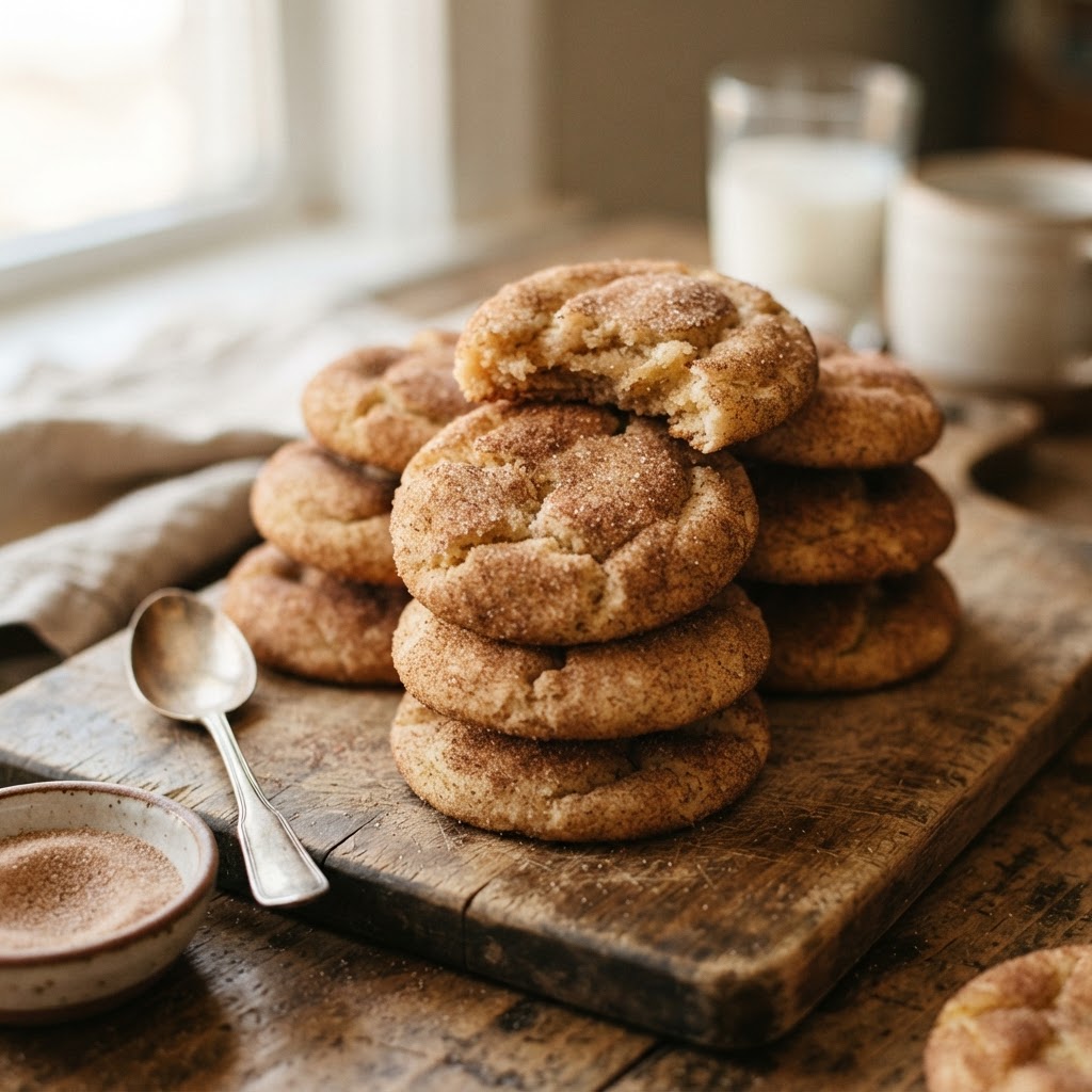 Classic American Snickerdoodles: The Cinnamon-Sugar Crackle Cookie