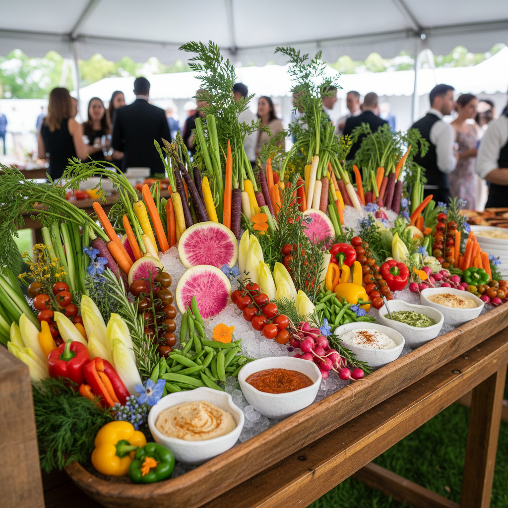 Crudités Garden with Assorted Dips