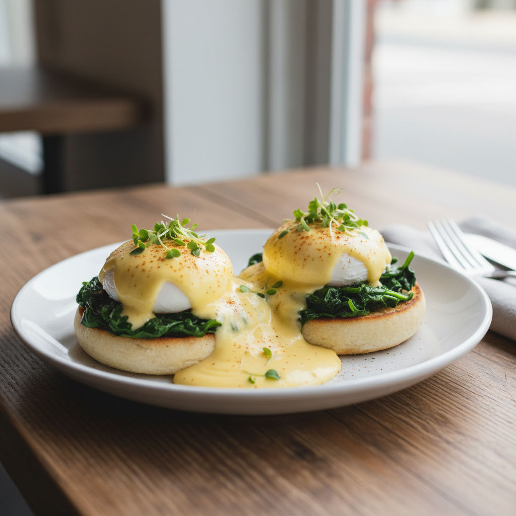 Eggs Florentine with Wilted Spinach & Hollandaise