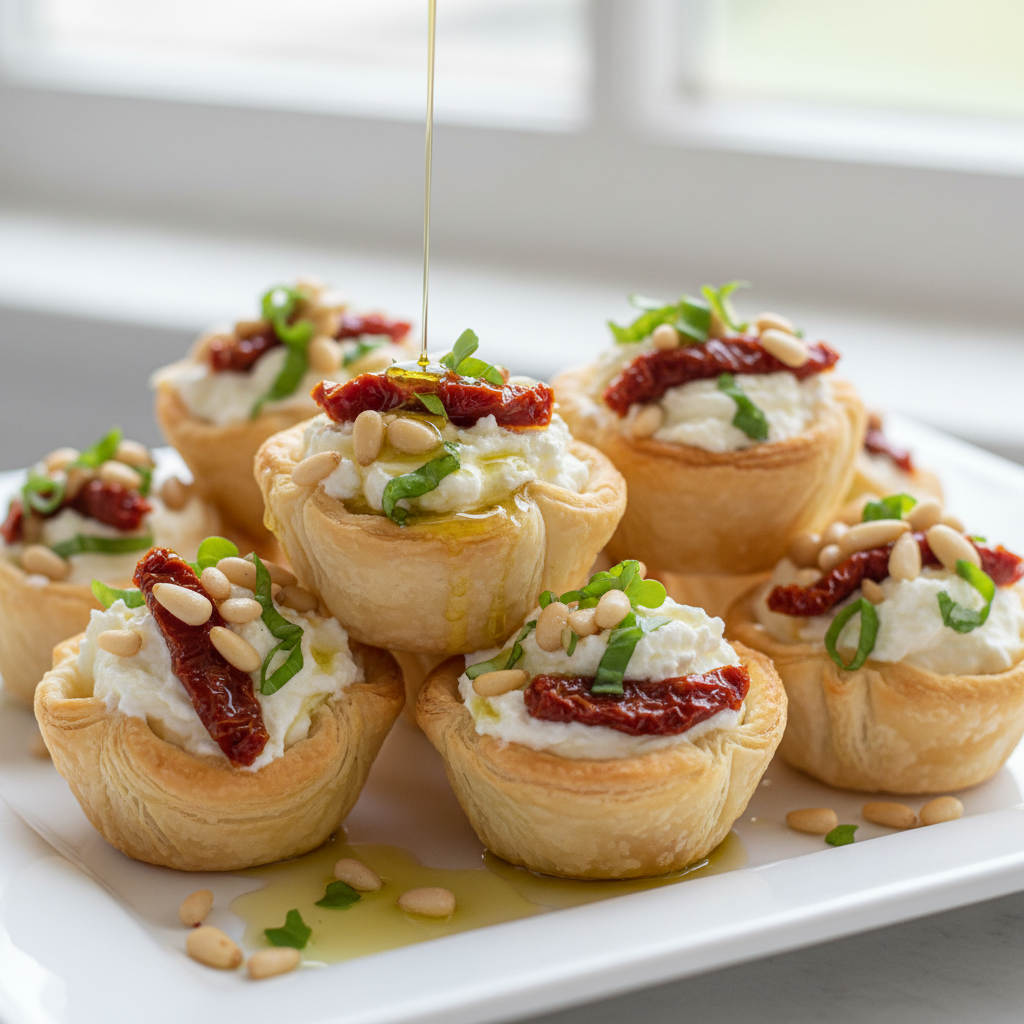 Goat Cheese & Sun-Dried Tomato Phyllo Bites