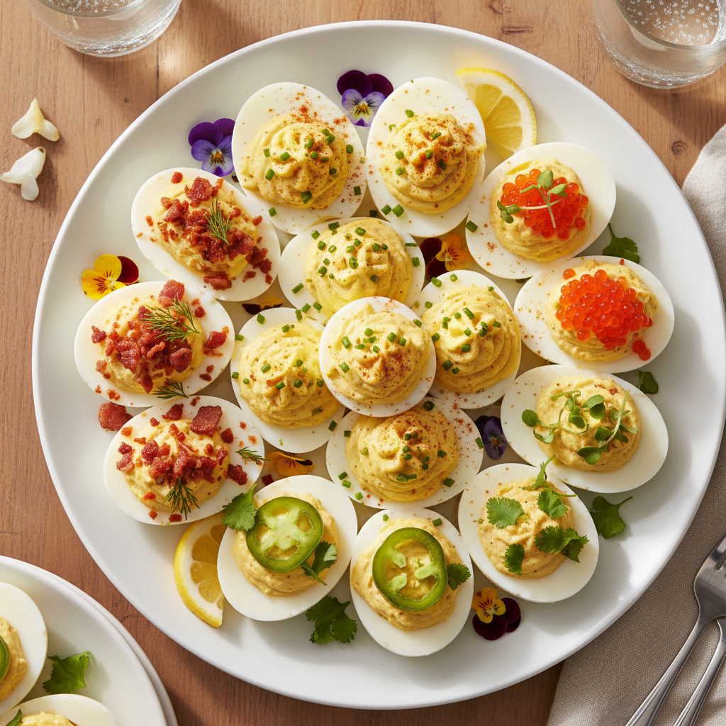 Deviled Eggs Four Ways