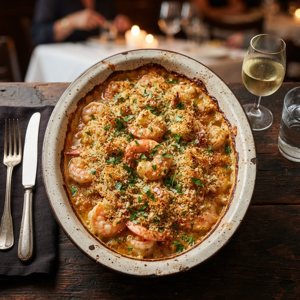 Shrimp de Jonghe: Chicago's Belgian-Inspired Baked Shrimp Casserole