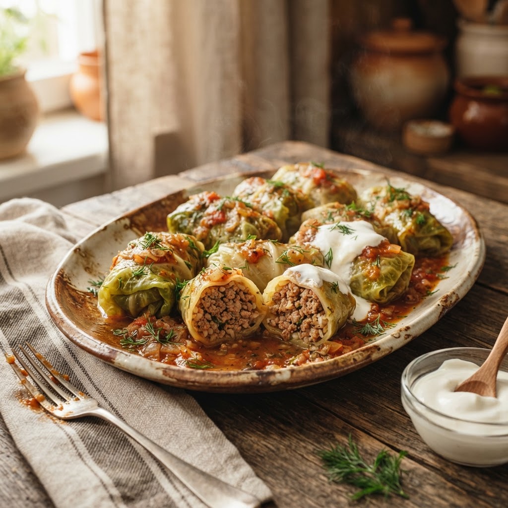 Polish Gołąbki Stuffed Cabbage Bites
