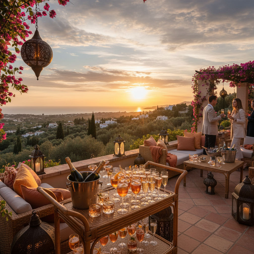 The Sunset Cocktail Hour: Golden Hour Entertaining on the Terrace