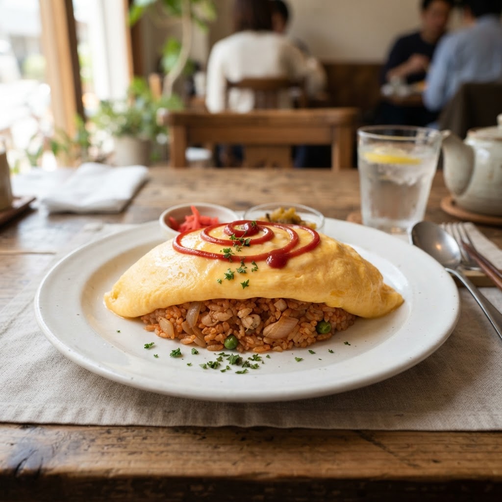 Omurice: Japan's Yoshoku Omelette Rice of Ketchup and Egg