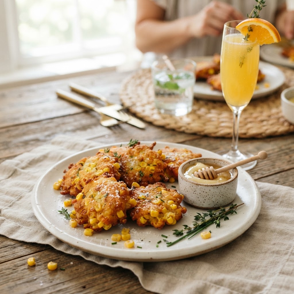 Iowa Sweet Corn Fritters with Honey Butter: The Heartland's Golden Crispy Fritter of Late-Summer Corn