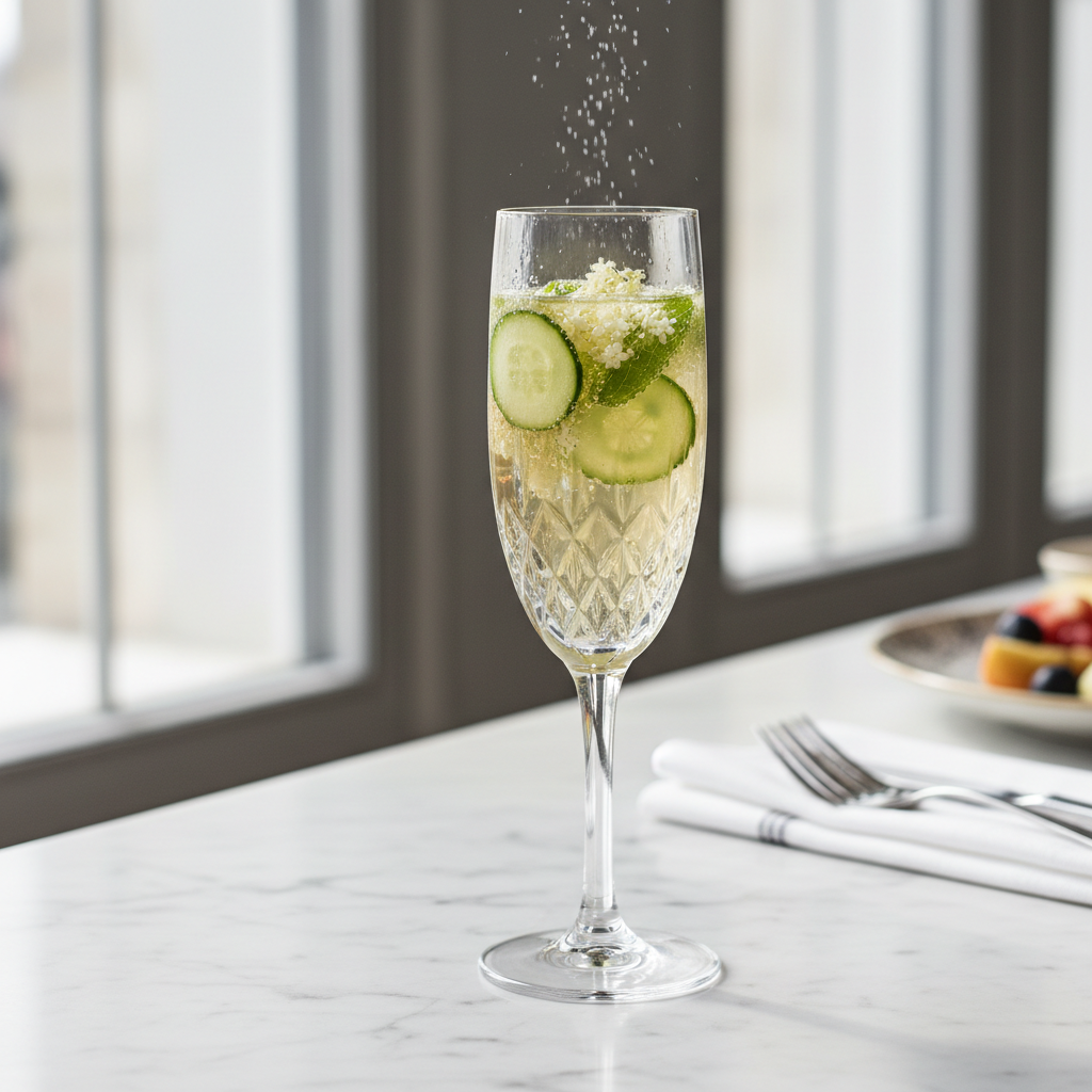 Elderflower & Cucumber Sparkling Mocktail