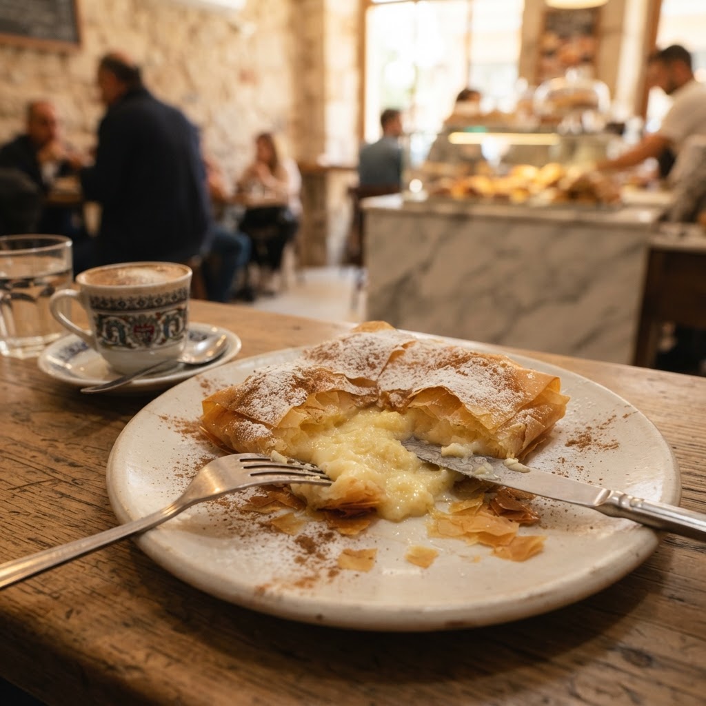 Greek Bougatsa: The Byzantine Custard Pie of Thessaloniki That Became Greece's Favorite Breakfast