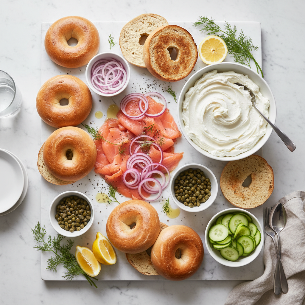 Smoked Salmon Bagel Board