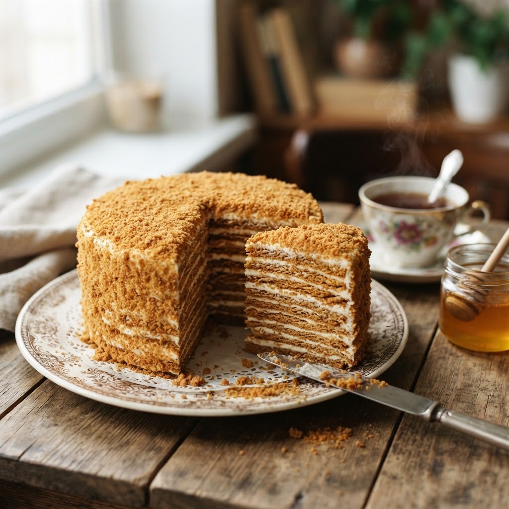 Russian Medovik Honey Cake: The 19th-Century Empire Cake of the Tsar's Kitchen