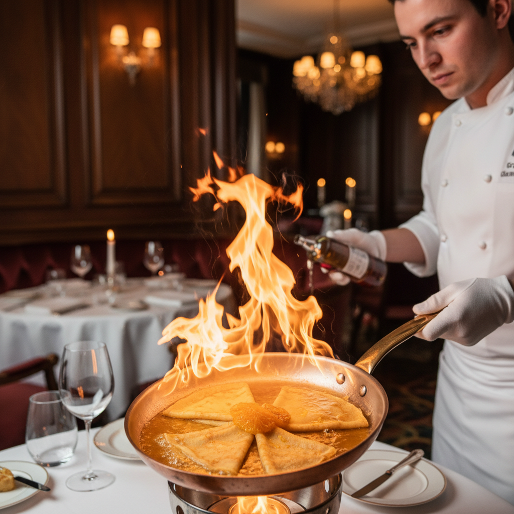 Crêpes Suzette Tableside