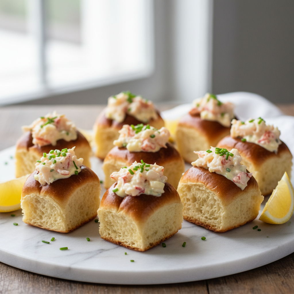 Lobster Roll Bites with Brown Butter & Lemon