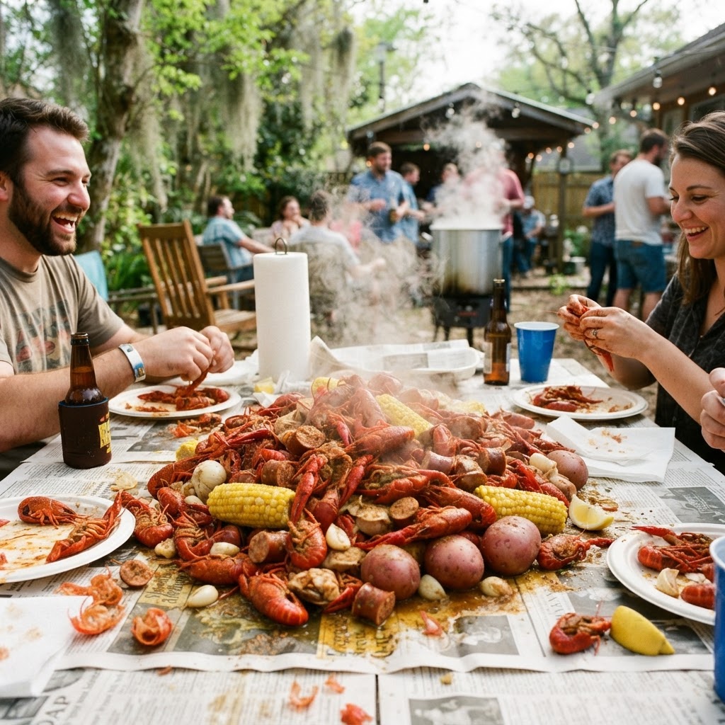 The Cajun Crawfish Boil: A Louisiana Backyard Tradition