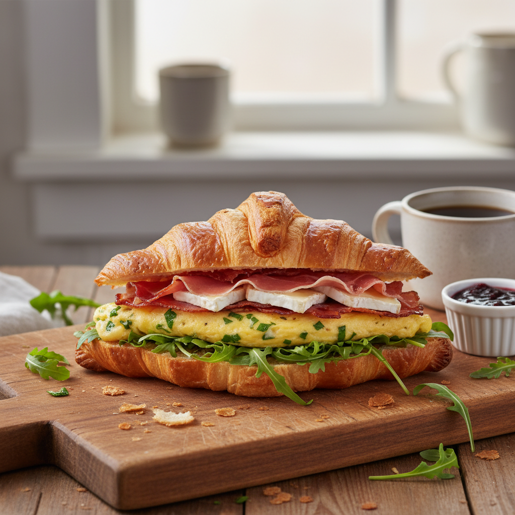 Gourmet Croissant Breakfast Sandwich