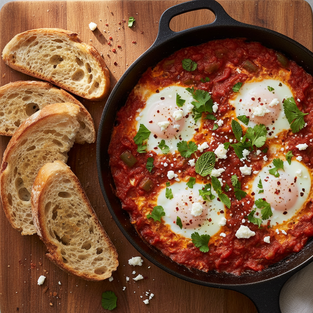 Shakshuka with Feta & Fresh Herbs