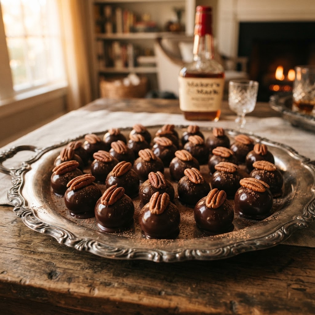 Kentucky Bourbon Balls with Pecan