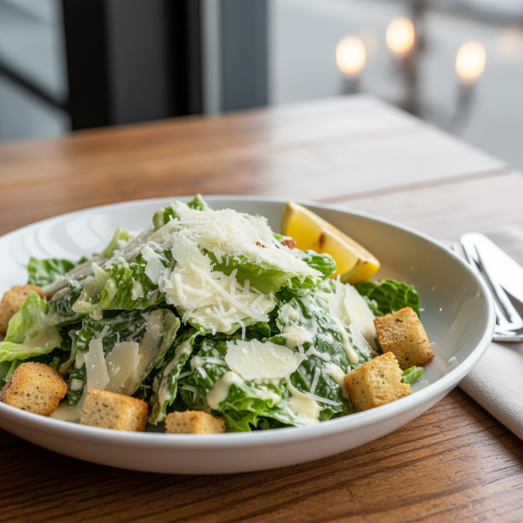 Caesar Salad with House-Made Dressing & Parmesan Crisps