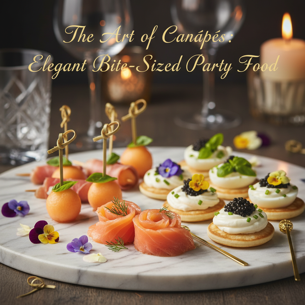 The Art of Canapés: Elegant Bite-Sized Party Food That Impresses Every Guest