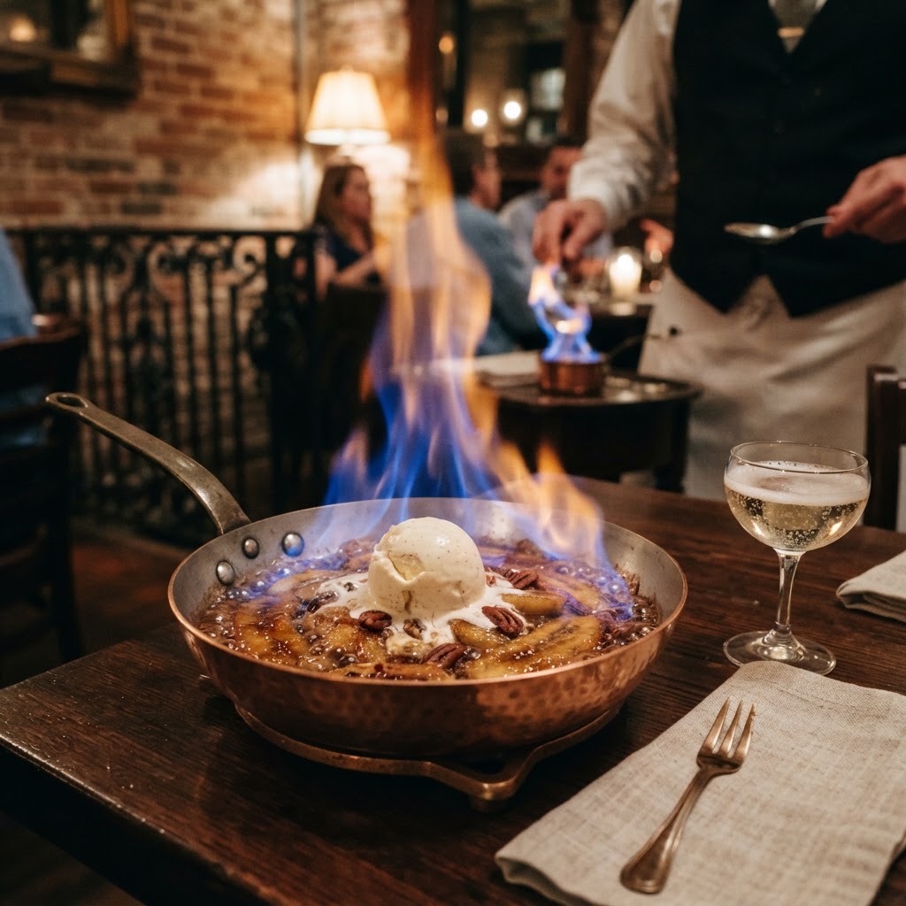 Bananas Foster al Rum e Spumante