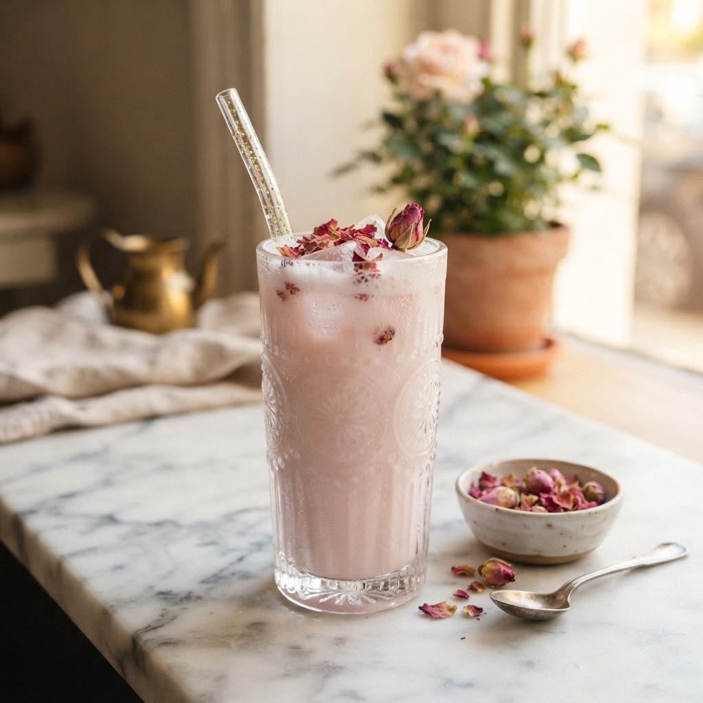 Indian Rose Lassi Spritzer: The Yogurt Drink of the Subcontinent