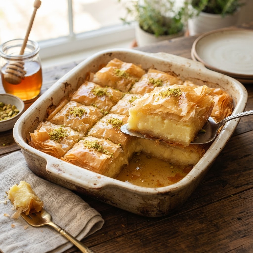 Greek Galaktoboureko al Moscato
