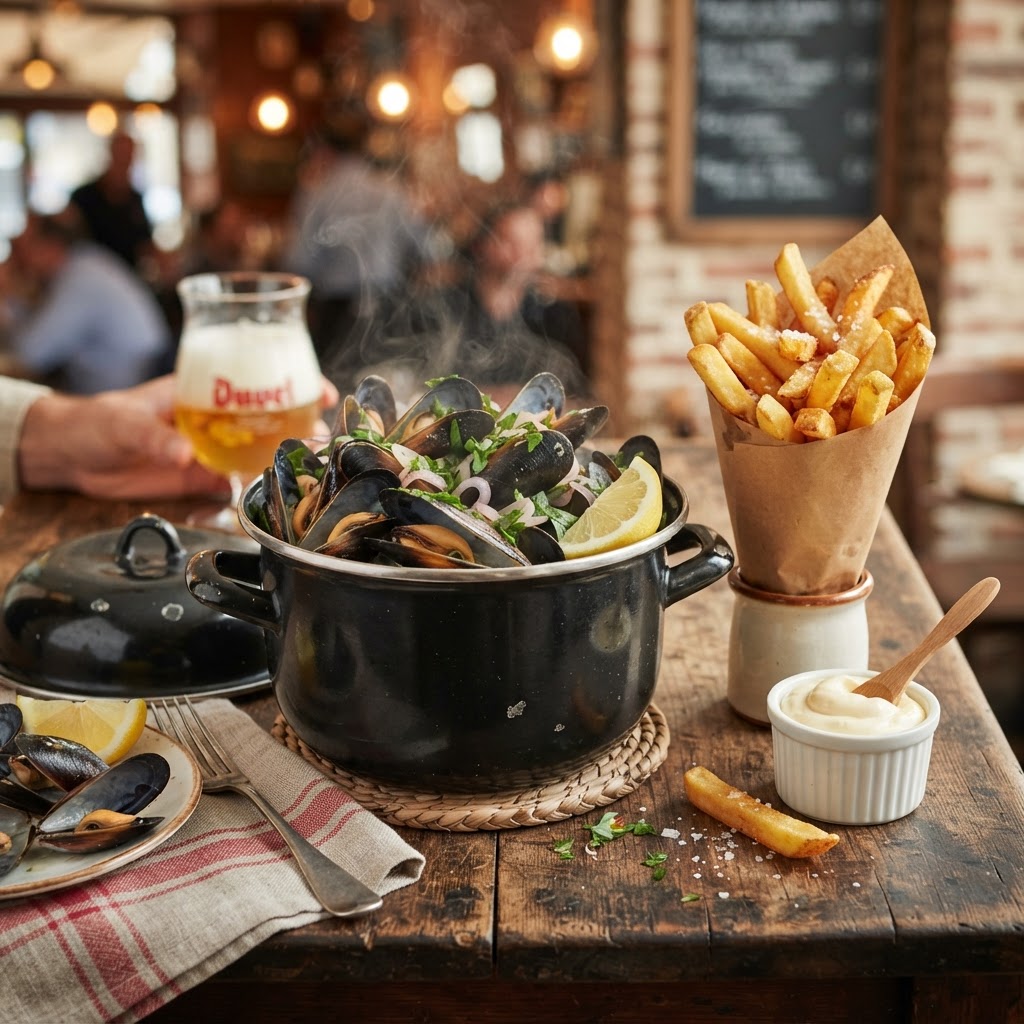 Moules-Frites: Belgium's National Dish of Mussels and Golden Fries