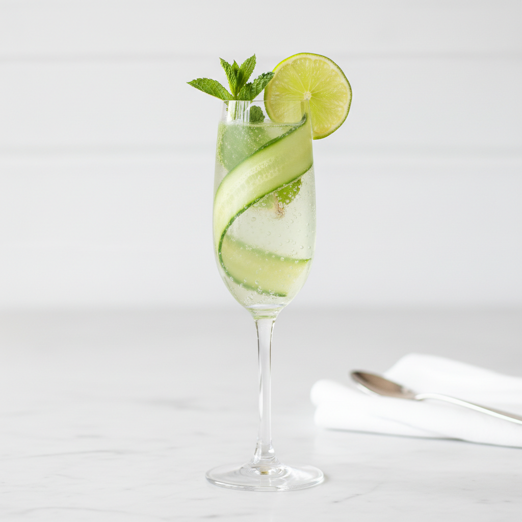 Cucumber Lime Mint Cooler Mocktail