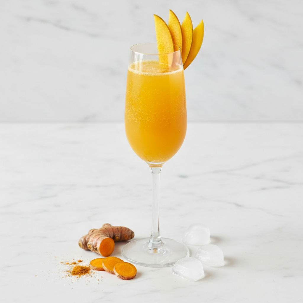 Mango Turmeric Wellness Sparkler Mocktail