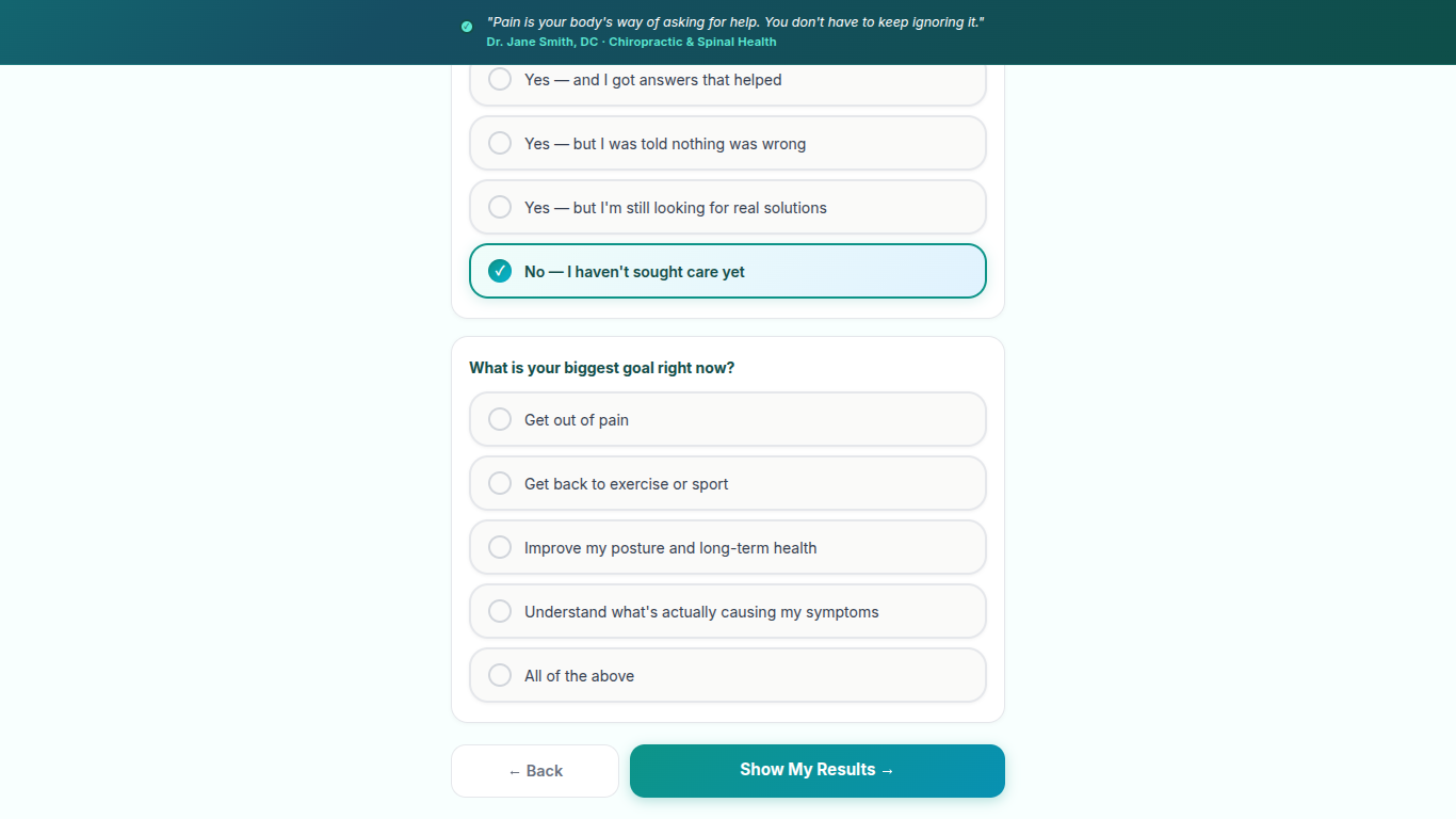 practitioner Quiz  template preview