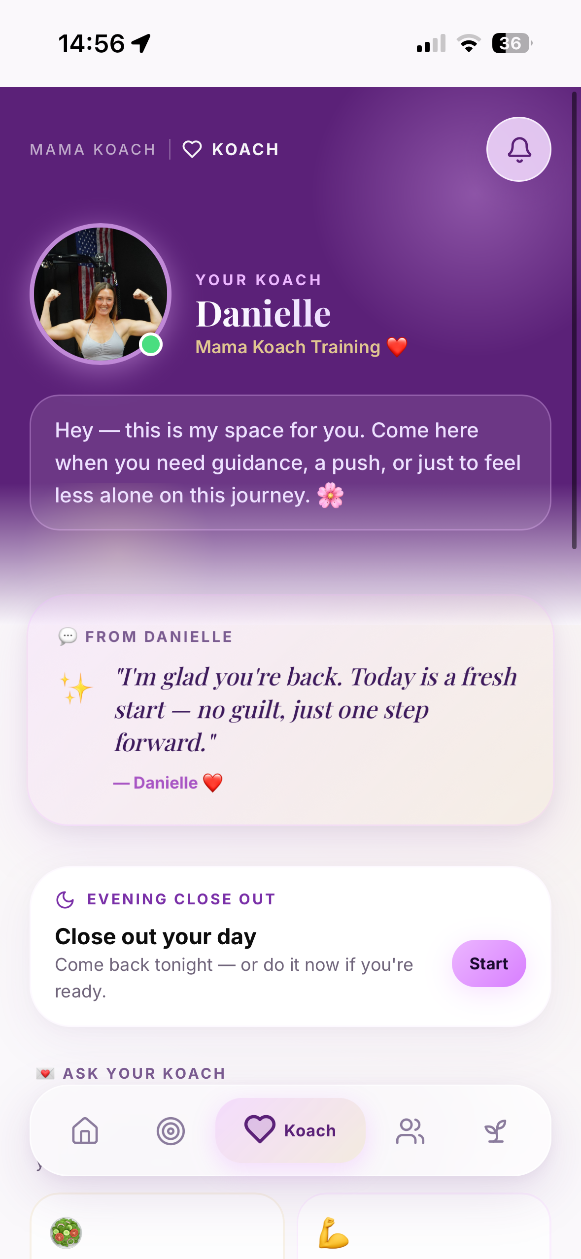 Mama Koach app — Your Koach