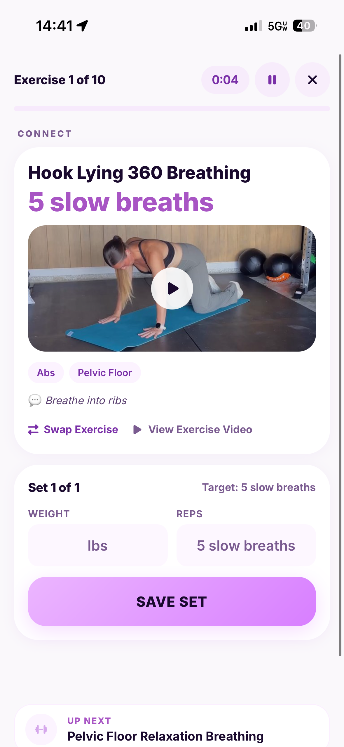 Mama Koach app — Active Workout