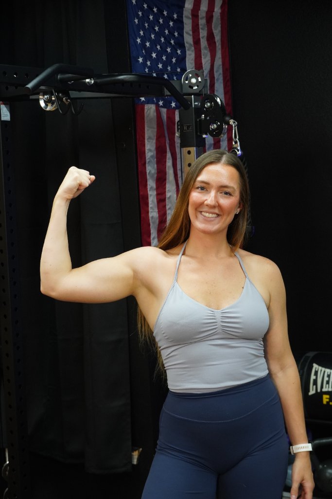 Danielle, founder of Mama Koach Training, mid-workout